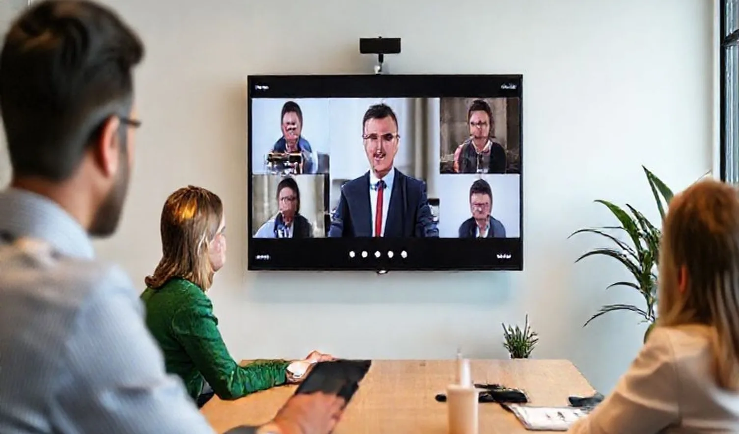 Professional video conference for business training